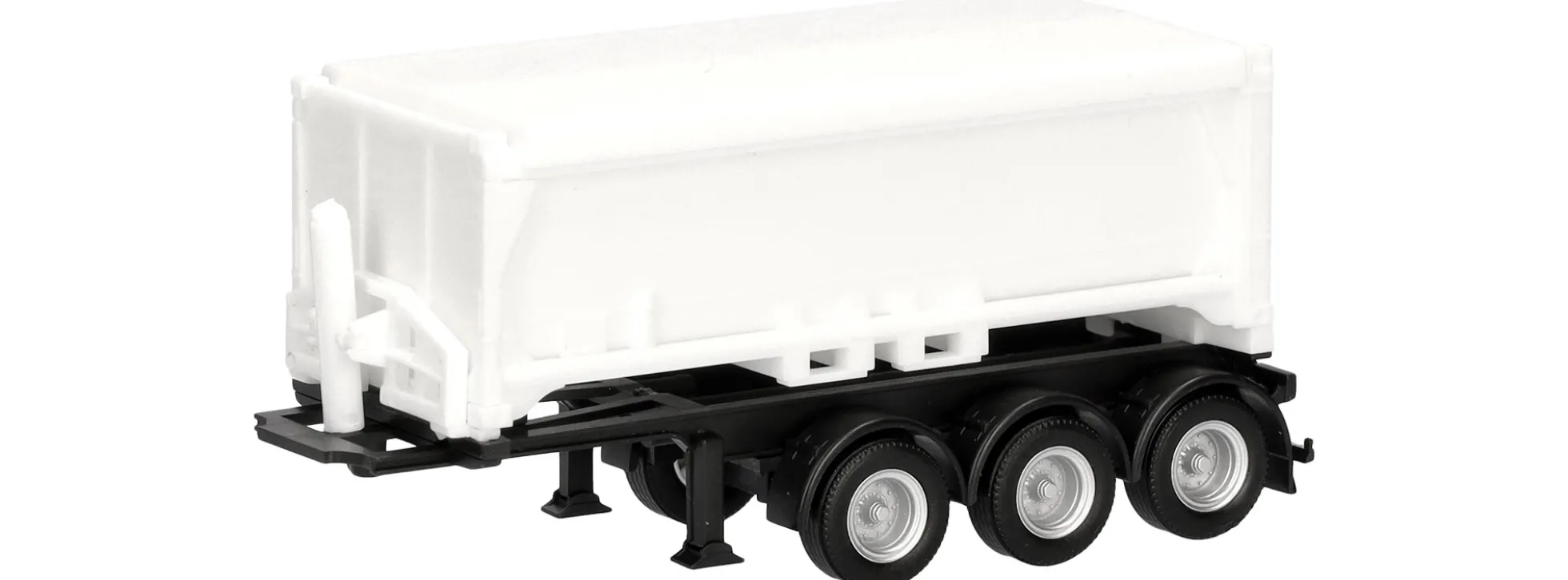 herpa 077101 Abraumcontainerauflieger weiß | LKW-Modell Zubehör 1:87