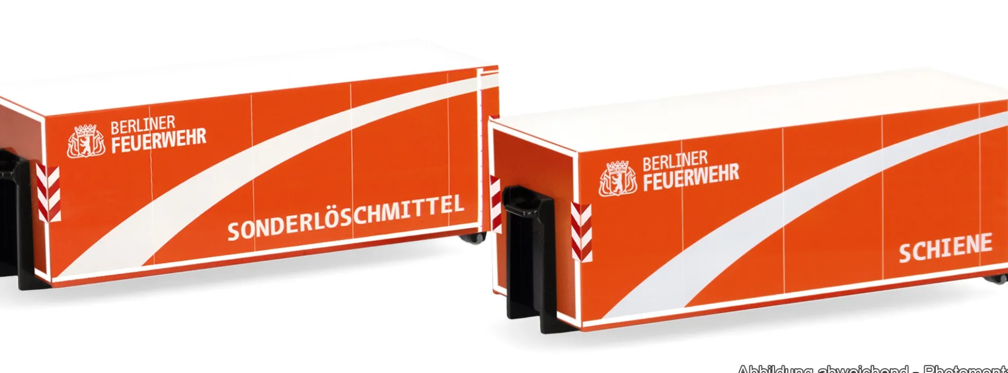 herpa 054484 Abrollbehälter Berliner Feuerwehr | 2 Stück | Zubehör 1:87