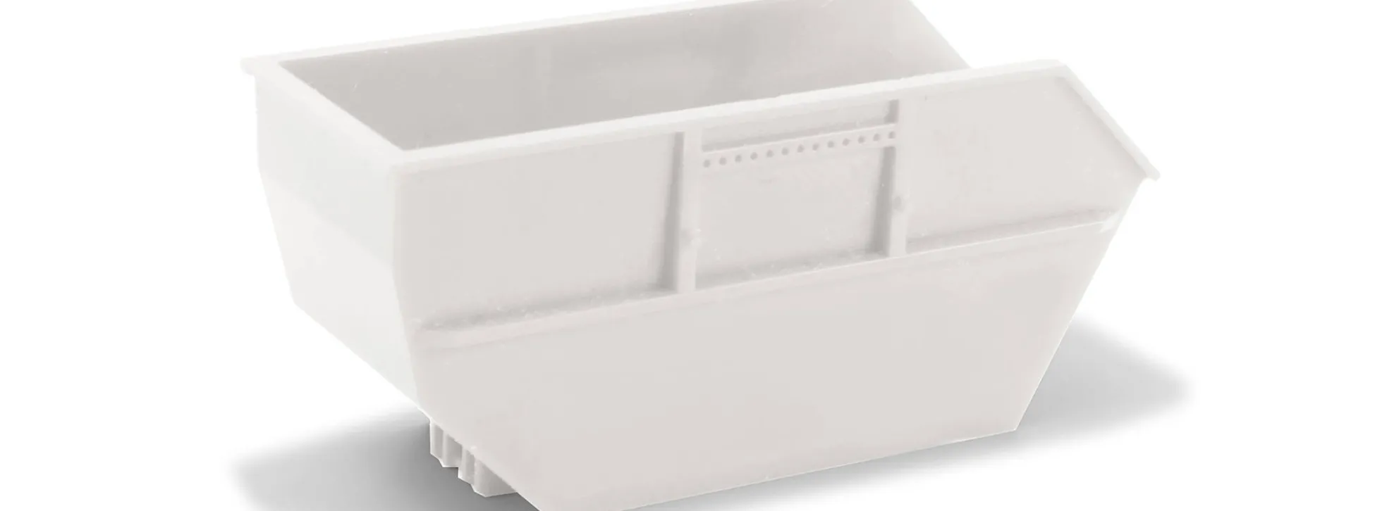 herpa 054607 Absetzmulde 15 Kubikmeter für AK16 2 Stück weiss Zubehör LKW-Modell 1:87
