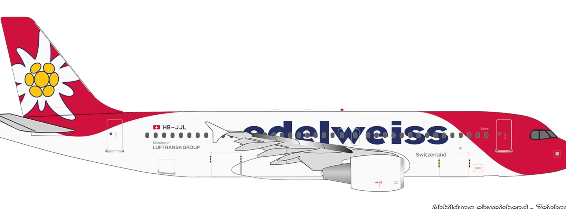 herpa 539470 Airbus A320 Edelweiss Air | WINGS 1:500