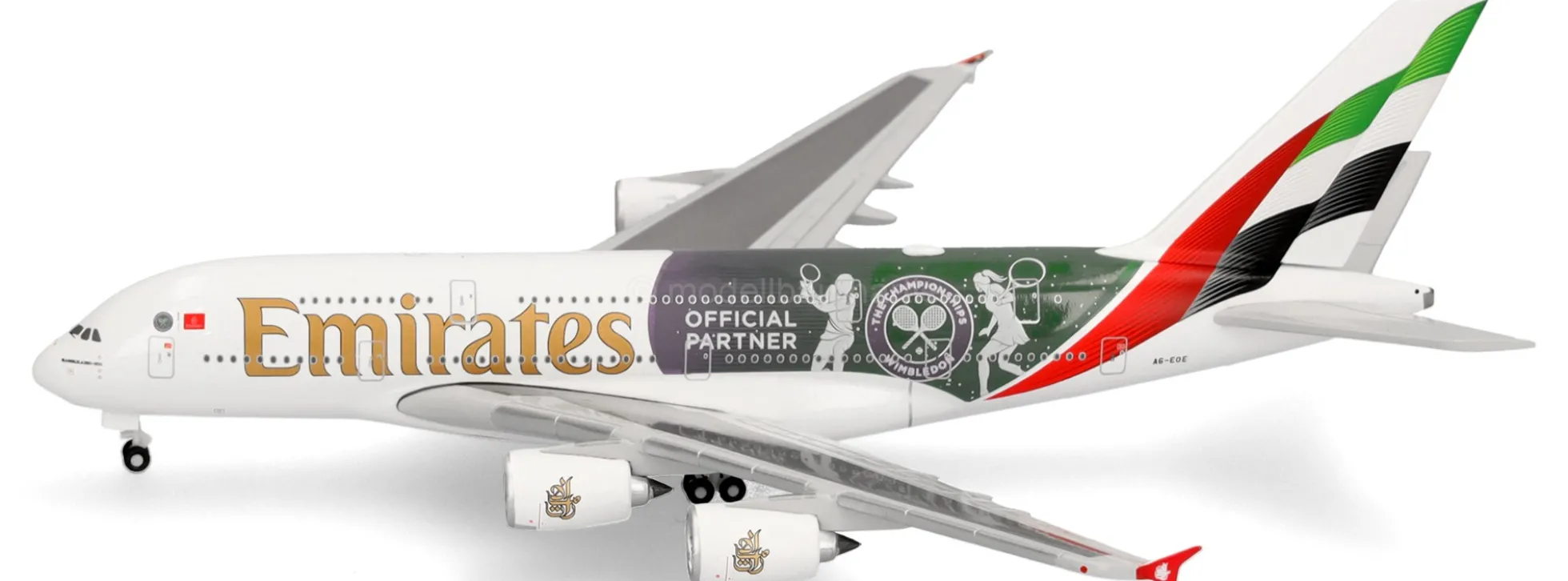 herpa 538664 Airbus A380 Emirates Wimbledon Official Partner | WINGS 1:500