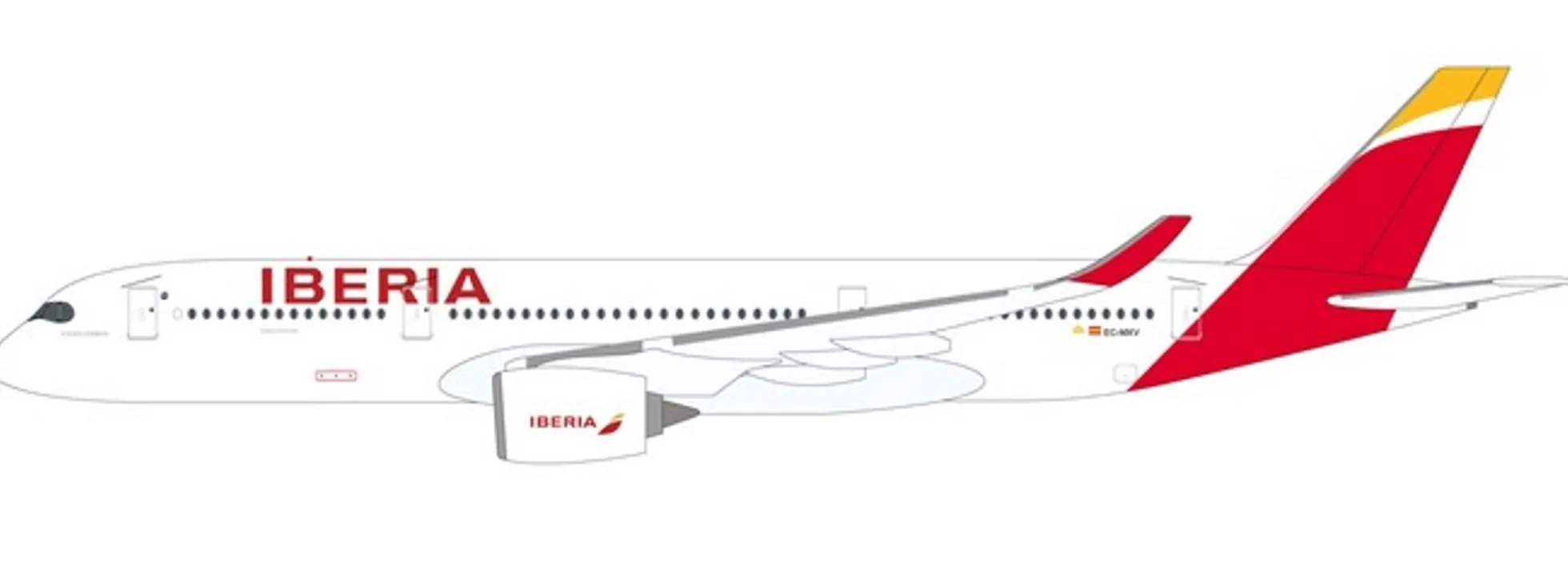 herpa 612111 Airbus A350-900 Iberia Placido Domingo Steckbausatz 1:200
