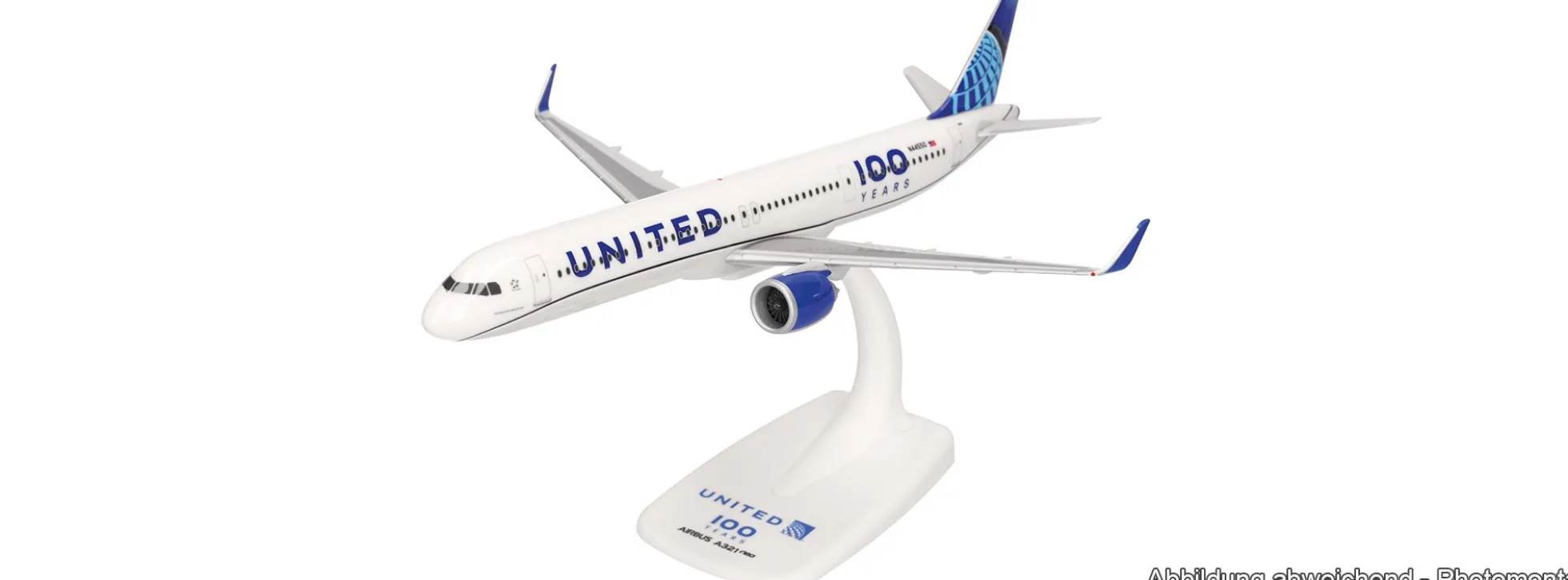 herpa 615150 Airbus A321neo 100 Jahre United Airlines | WINGS Snap-Fit 1:200