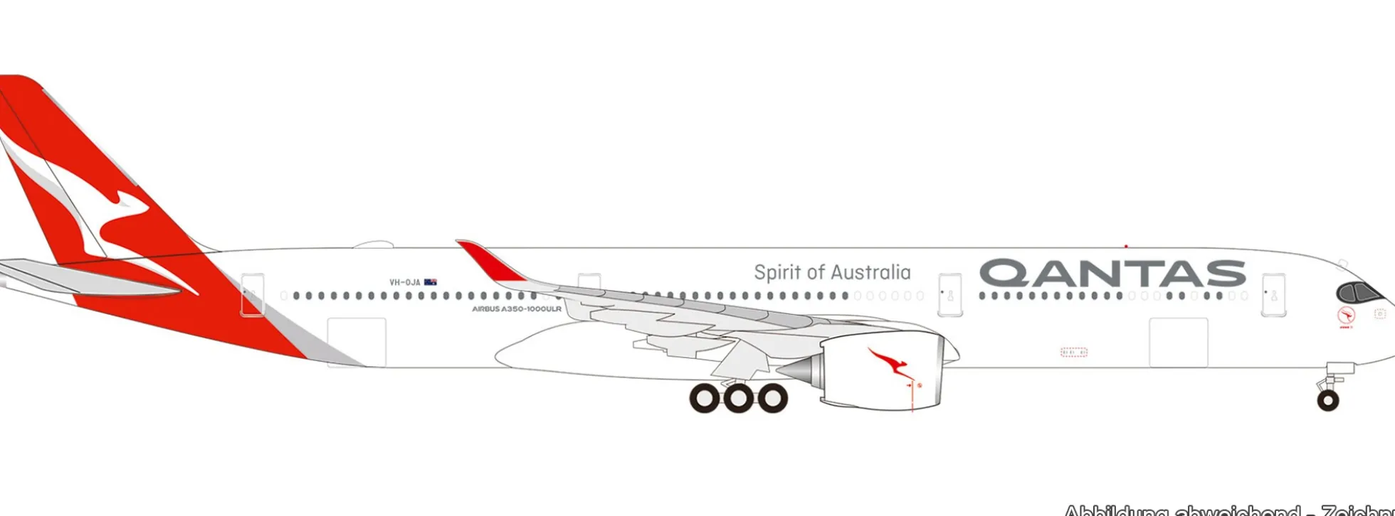 herpa 539838 Airbus A350-1000ULR Project Sunrise Qantas | WINGS 1:500