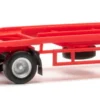 herpa 076289-002 Anhänger für Abrollmulden rot | Miniaturmodell 1:87