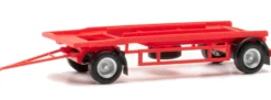 herpa 076289-002 Anhänger für Abrollmulden rot | Miniaturmodell 1:87