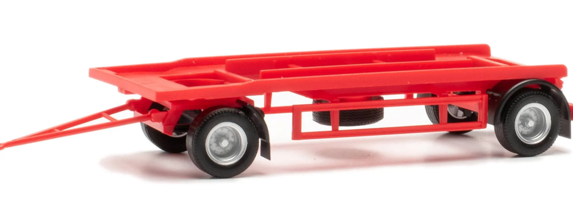 herpa 076289-002 Anhänger für Abrollmulden rot | Miniaturmodell 1:87