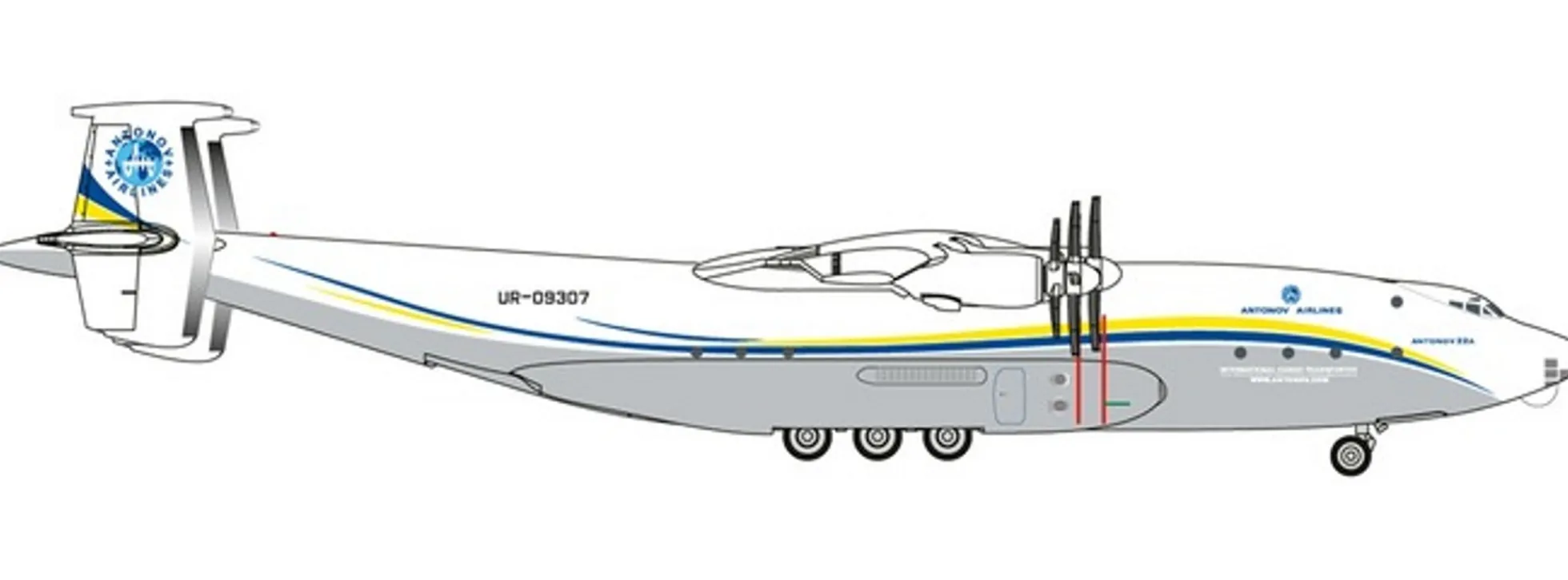 herpa 532648 Antonov AN-22 Antonov Airlines Flugzeugemodell 1:500