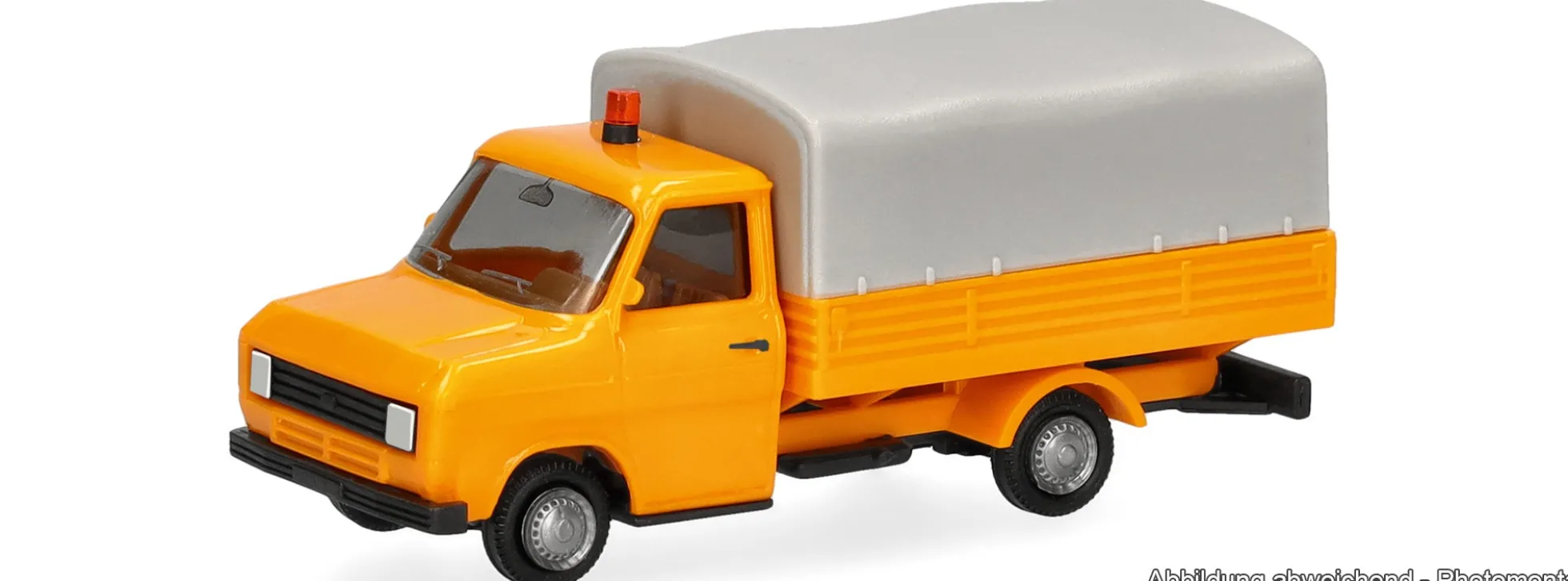 herpa 099523 BASIC Ford Transit Pritsche/Plane - kommunalorange | Modellauto 1:87