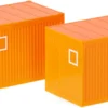 herpa 053600-004 Baucontainer 20ft kommunalorange 2 Stück Zubehör 1:87