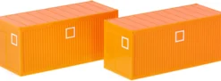 herpa 053600-004 Baucontainer 20ft kommunalorange 2 Stück Zubehör 1:87