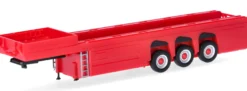 herpa 076418-004 Betonteile-Innenlader 3achs ohne Ladung rot Aufliegermodell 1:87