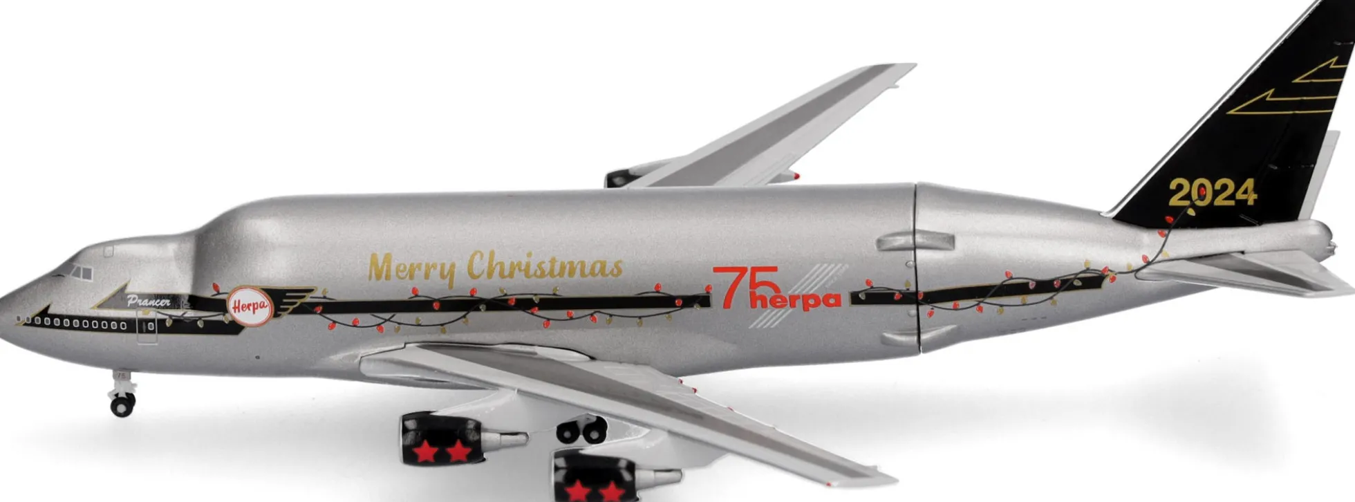herpa 537971 Boeing B747LCF Dreamlifter | Fröhliche Weihnachten 2024 | WINGS 1:500