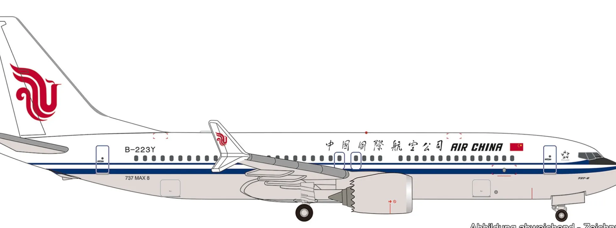 herpa 539654 Boeing 737 Max 8 Air China | WINGS 1:500