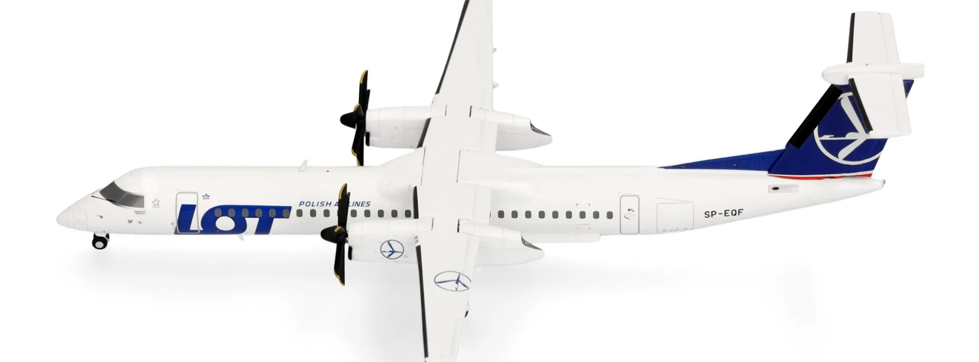 herpa 573955 Bombardier Q400 LOT Polish Airlines | WINGS 1:200