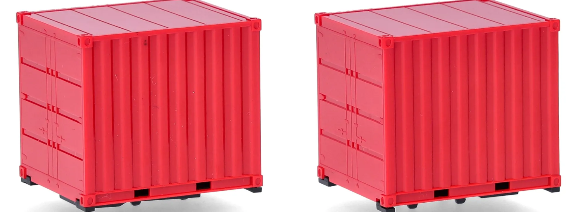 herpa 053594-004 Container 10ft rot 2 Stück Zubehör 1:87