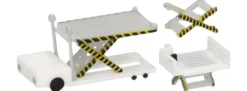 herpa 520621-001 Containerlader weiß | 2 Stück | Flughafenzubehör Bausatz 1:500