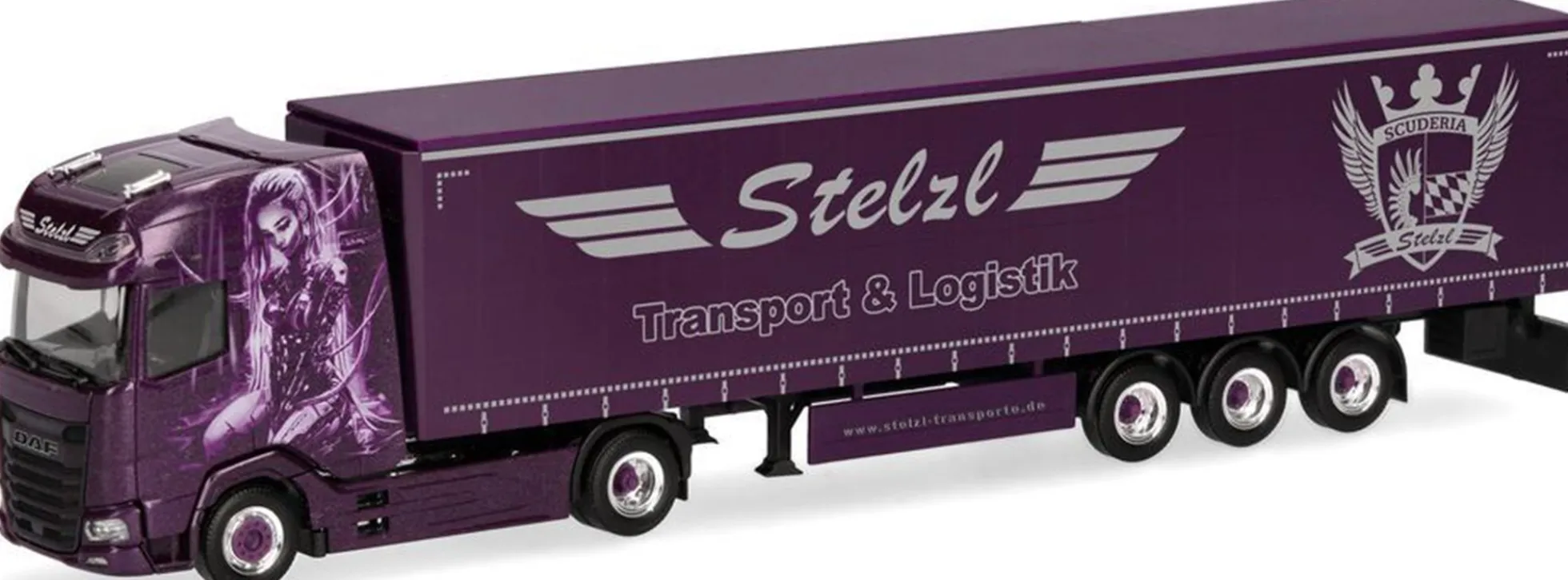 herpa 959186 DAF XG+ Gardinenplanensatttelzug Stelzl Transport Sommerfest 2025 LKW-Modell 1:87
