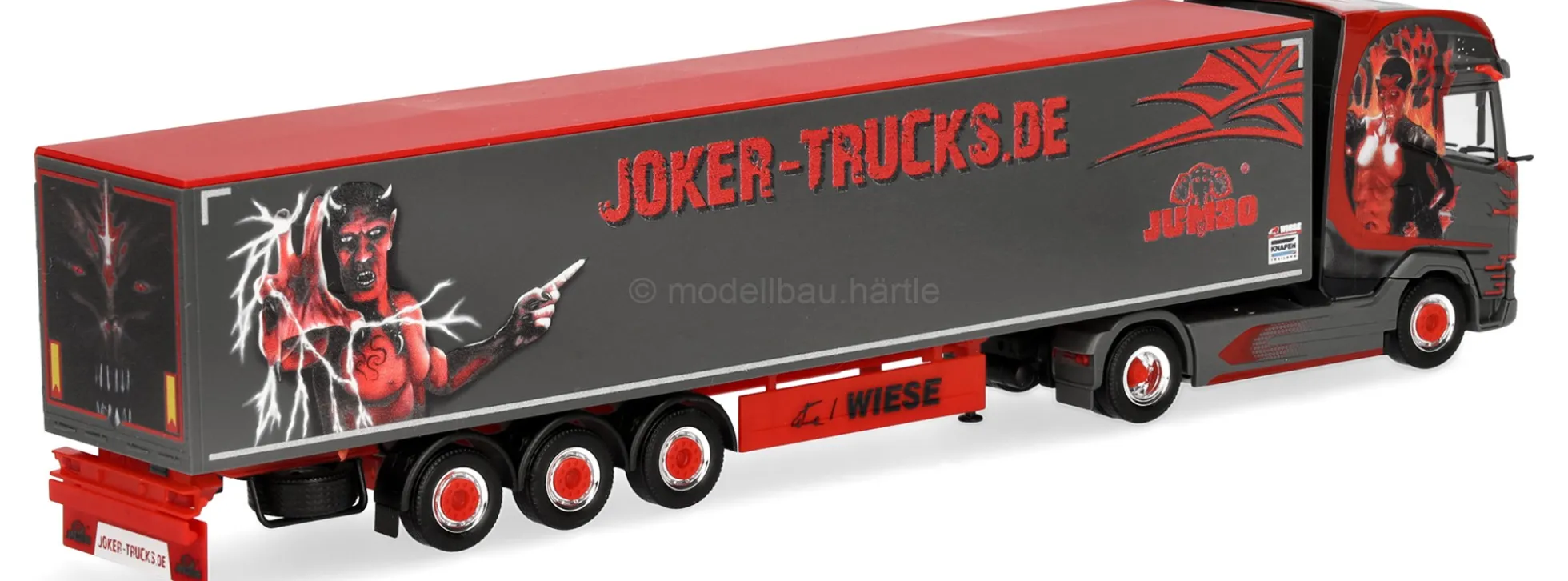 herpa 319546 DAF XG+ Schubbodensattelzug Joker Trucks Tamaras Devil | LKW-Modell 1:87