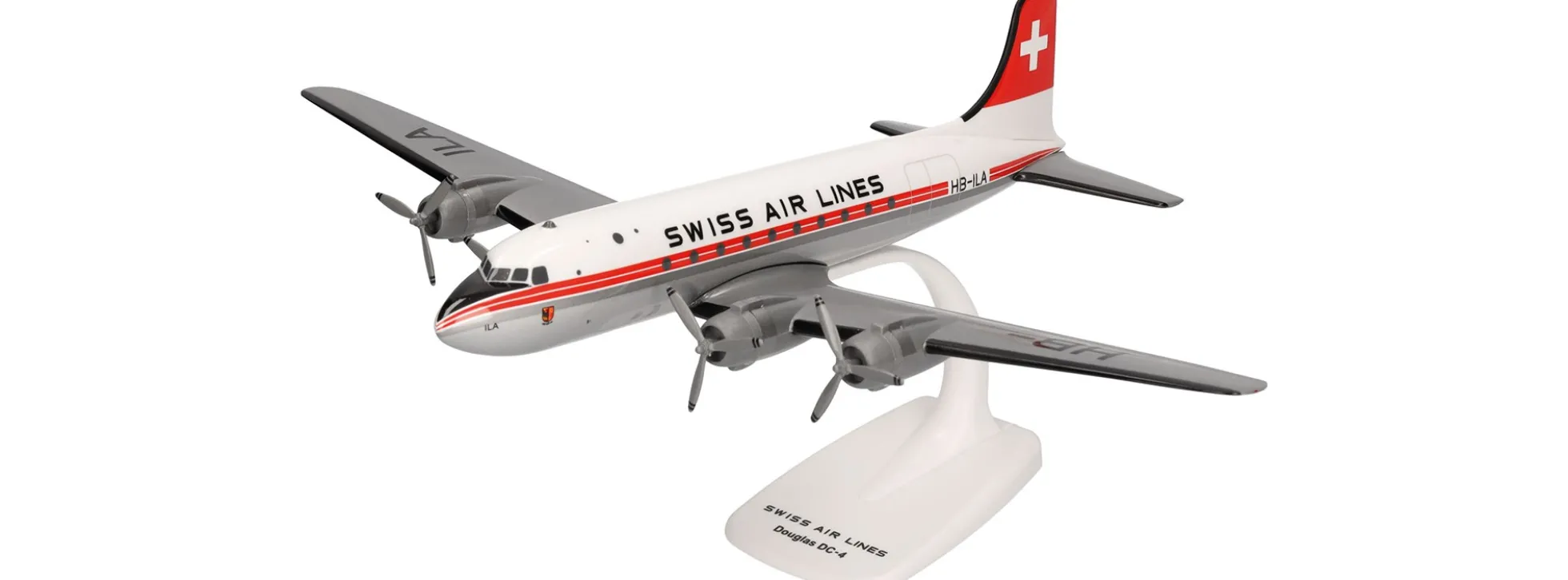 herpa 614030 Douglas DC-4 Swiss Air Lines | Snap-Fit WINGS 1:125