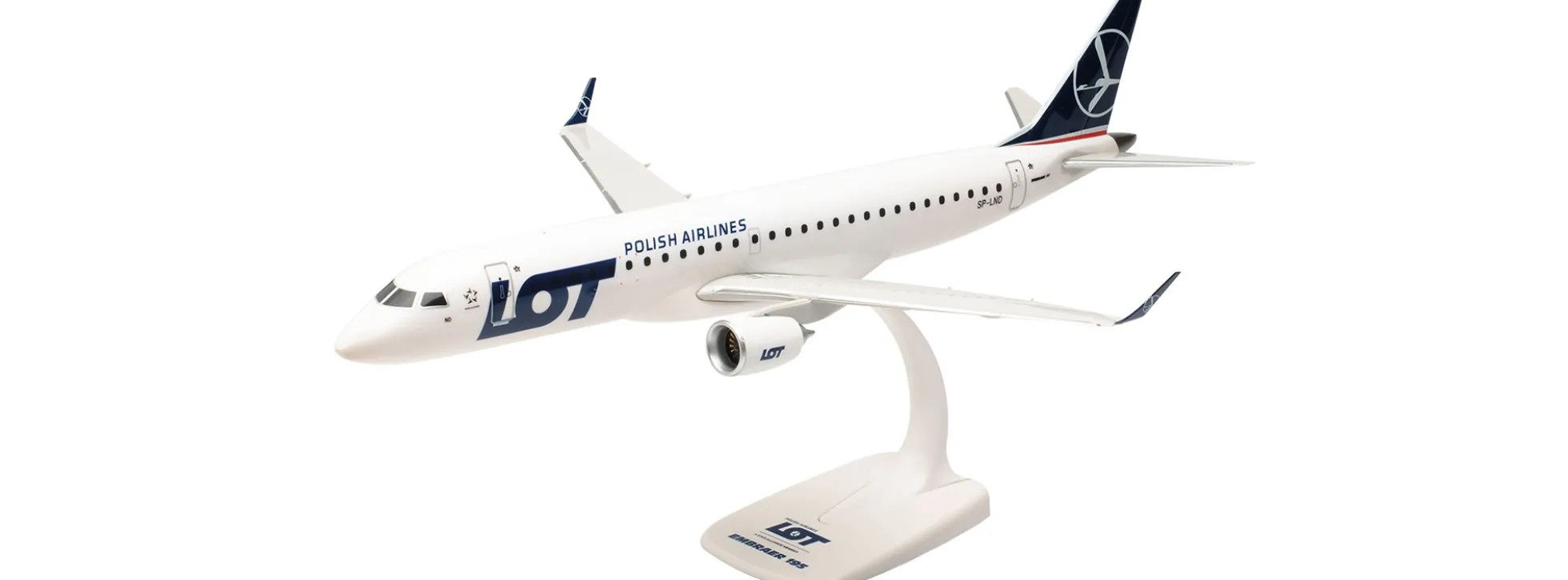 herpa 613989 Embraer E195 LOT Polish Airlines | Snap-Fit WINGS 1:100