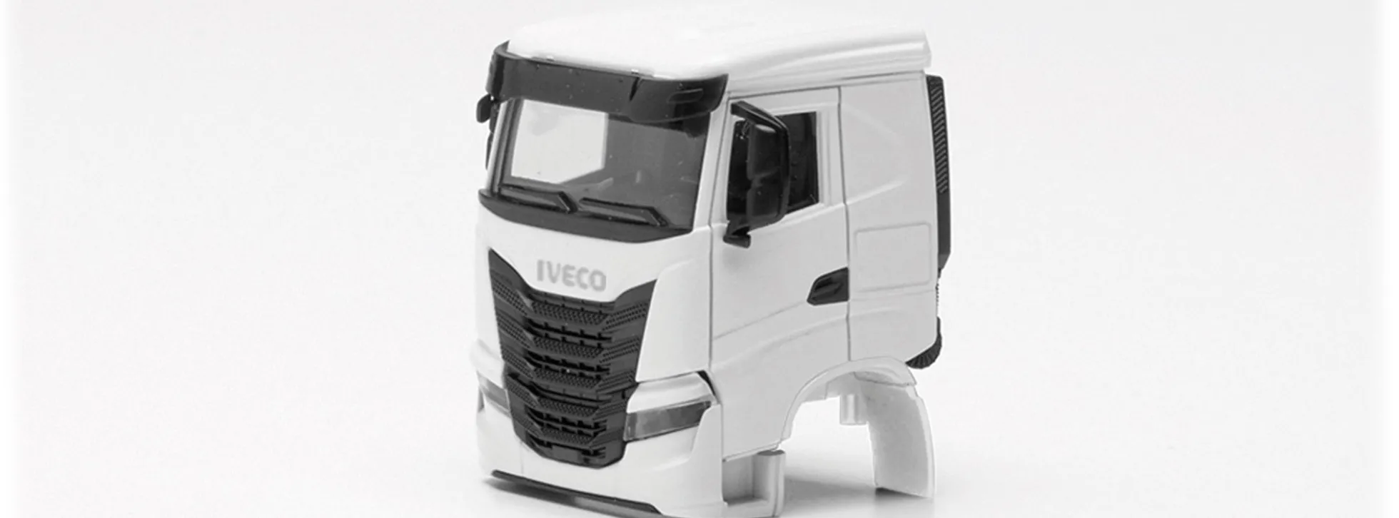 herpa 085496 Fahrerhaus Iveco S-Way Flachdach - weiß | 2 Stück | LKW-Zubehör 1:87
