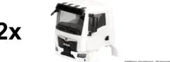 herpa 086240 Fahrerhaus MAN TGL CC - weiß | 2 Stück | LKW-Modell Zubehör 1:87