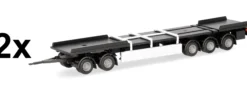 herpa 085960 Fahrgestell 5achs Hänger Schweden | 2 Stück | Teileservice 1:87
