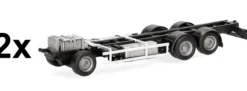 herpa 085946 Fahrgestell 3achs Volvo Schweden | 2 Stück | Teileservice 1:87