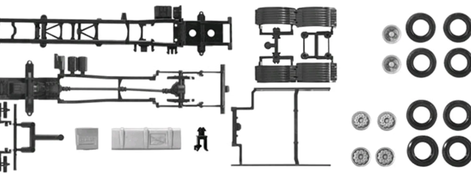 herpa 083966 Fahrgestell LKW MAN, 7,45m, 3achs Einzeilteile 1:87