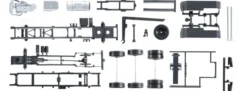 herpa 084277 Fahrgestellt MB Actros m. Abrollkinematik Teileservice 1:87