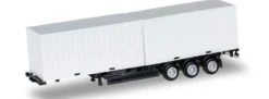 herpa 076494-002 40ft Containerchassis Krone mit zwei Container Chassis schwarz LKW-Modell 1:87
