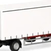 herpa 077156 Gardinenplanen-Anhänger 7,45 m 2-achs mit U-Schutz offen | Anhänger-Modell 1:87