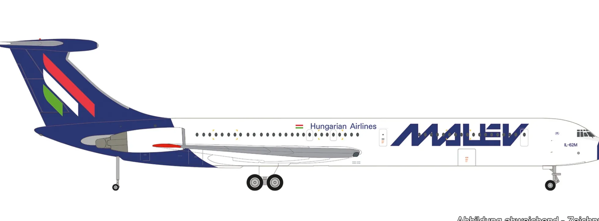 herpa 573047 Ilyushin IL-62M Malev Hungarian Airlines | WINGS 1:200