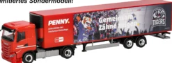 herpa 962124 Iveco S-Way Kühlkoffersattelzug PENNY DEL Straubing Tigers LKW-Modell 1:87