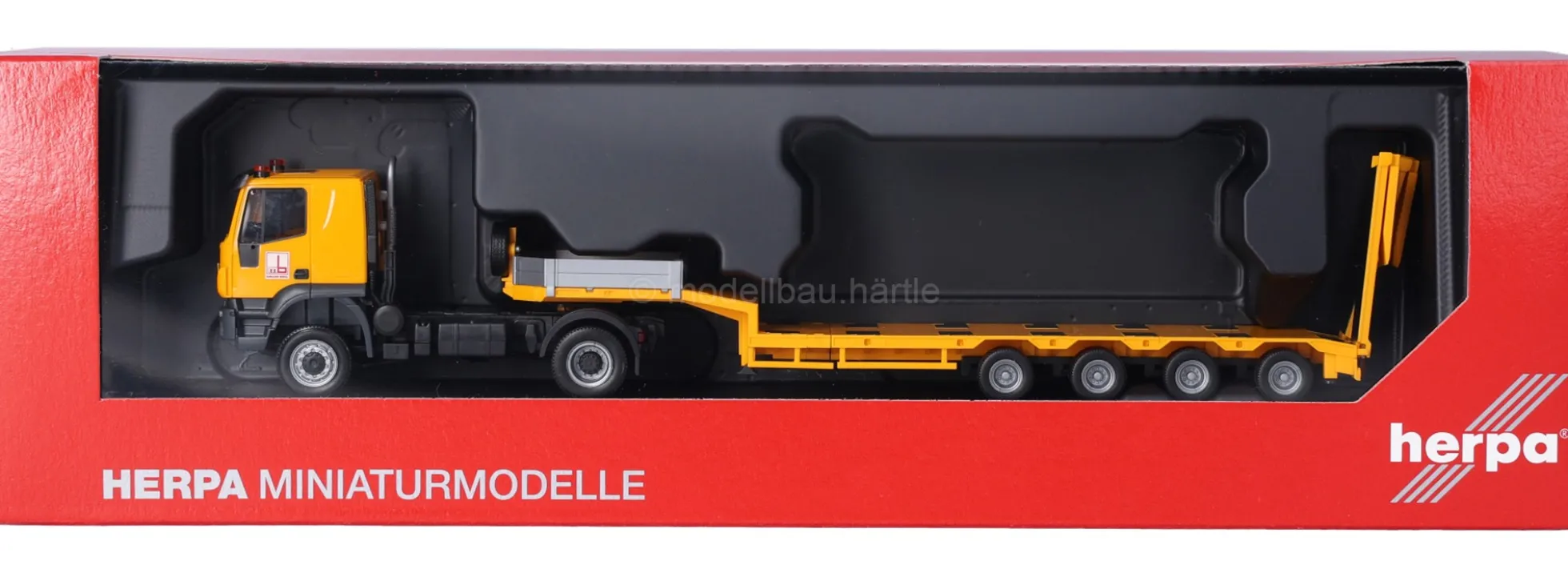 herpa 320948 Iveco Trakker Semitieflade-Sattelzug - Goller Bögl | LKW-Modell 1:87