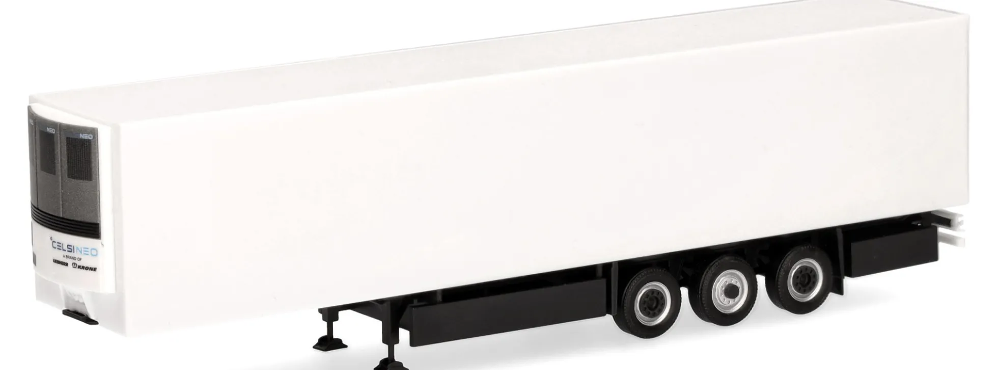 herpa 077071 Krone E-Trailer Kühlkofferauflieger 3achsig weiß LKW-Modell 1:87