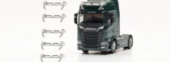 herpa 054256 Lampenbügel Chrom mit Signallichtern | Zubehör LKW-Modell 1:87