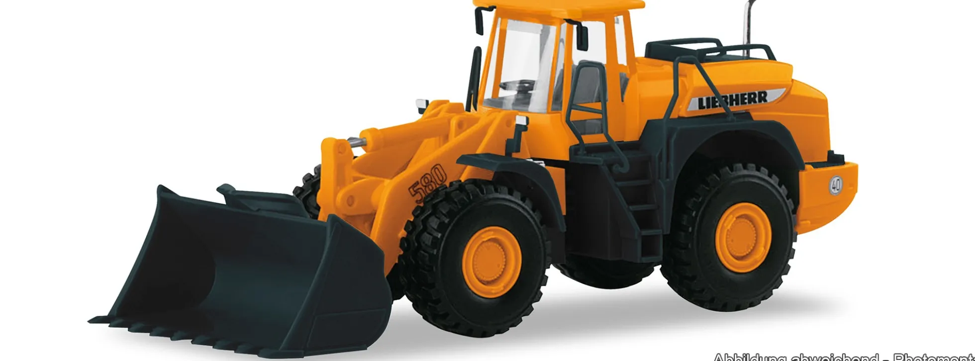 herpa 320467 Liebherr Radlader L580 kommunalorange | Baumaschinenmodell 1:87
