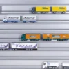 herpa 029728 LKW Schaukasten Hängerzüge, silber | Zubehör 1:87