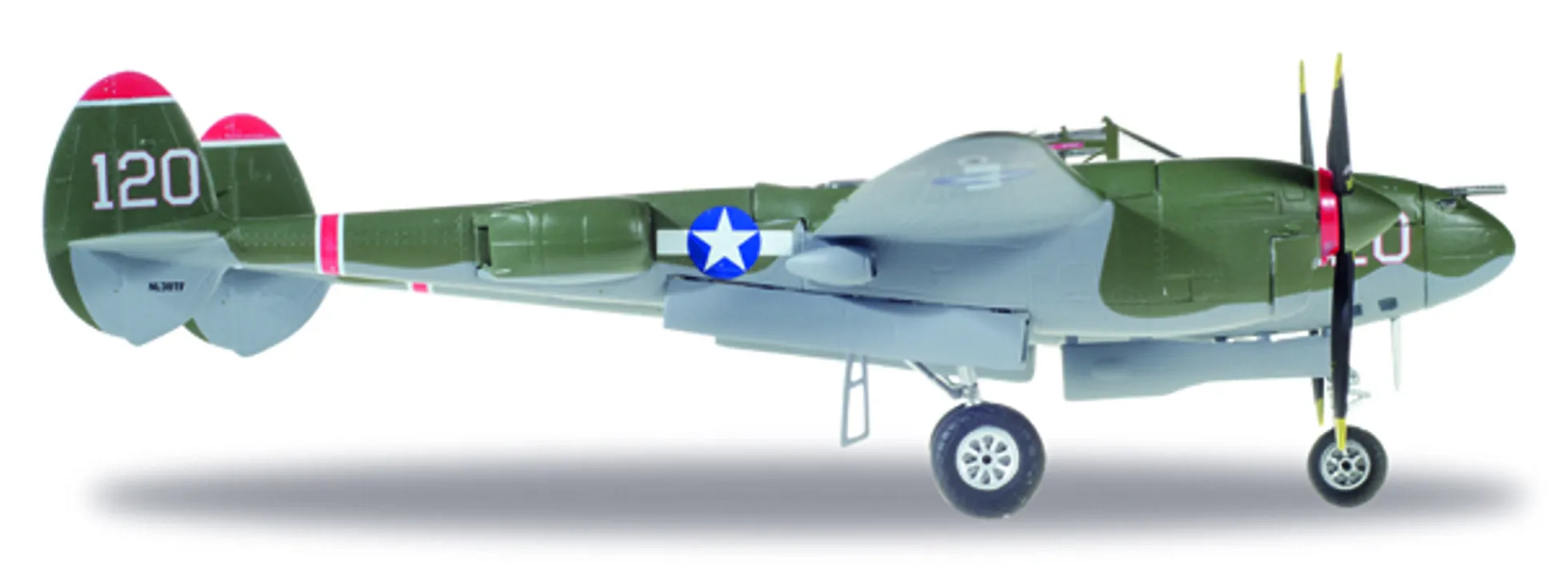 herpa 580243 Lockheed Lightning P-38L USAAF Thoughts of Midnite Flugzeugmodell 1:72