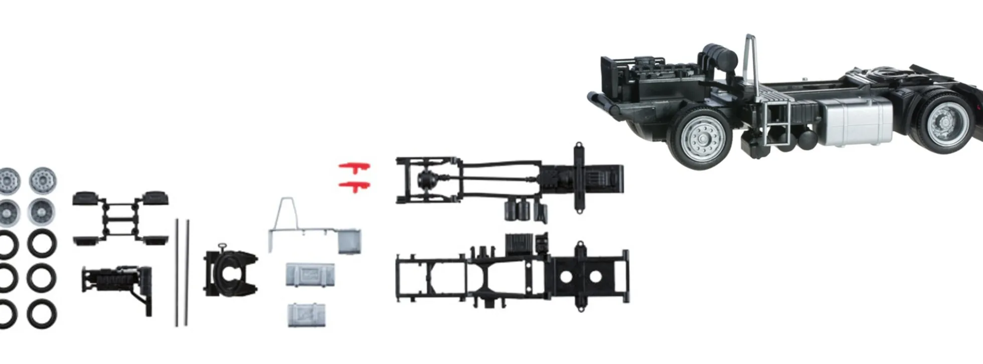 herpa 084123 Lowliner-Fahrgestell 2achs MAN TGX Euro6 2 Stück Bausatz 1:87