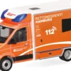 herpa 099196 MAN TGE Fahrtec Rettungsdienst Feuerwehr Hamburg | Blaulichtmodell 1:87