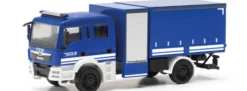 herpa 098175 MAN TGM Crewcab Mehrzweckgerätefahrzeug THW neutral Blaulichtmodell 1:87