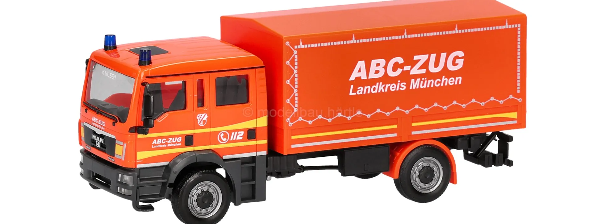 herpa 099080 MAN TGM MzKW - ABC-Zug Landkreis München | Blaulichtmodell 1:87