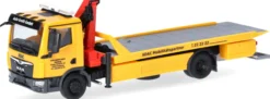 herpa 318679 MAN TGM Plateau-Abschlepp-LKW mit Kran ADAC Auto Groth | LKW-Modell 1:87