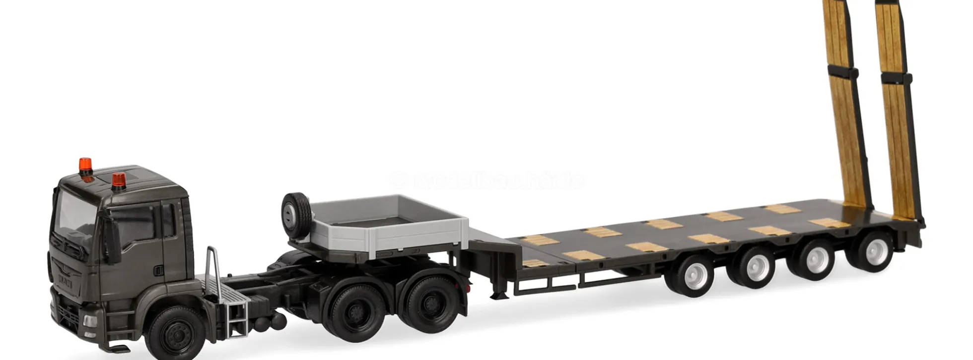 herpa 747233 MAN TGS M Semitieflade-Sattelzug Serbien | Militärmodell 1:87