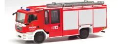 herpa 095730 MAN TGS Ziegler Z-Cab HLF20 Feuerwehr Aachen Verlautenheide Blaulichmodell 1:87