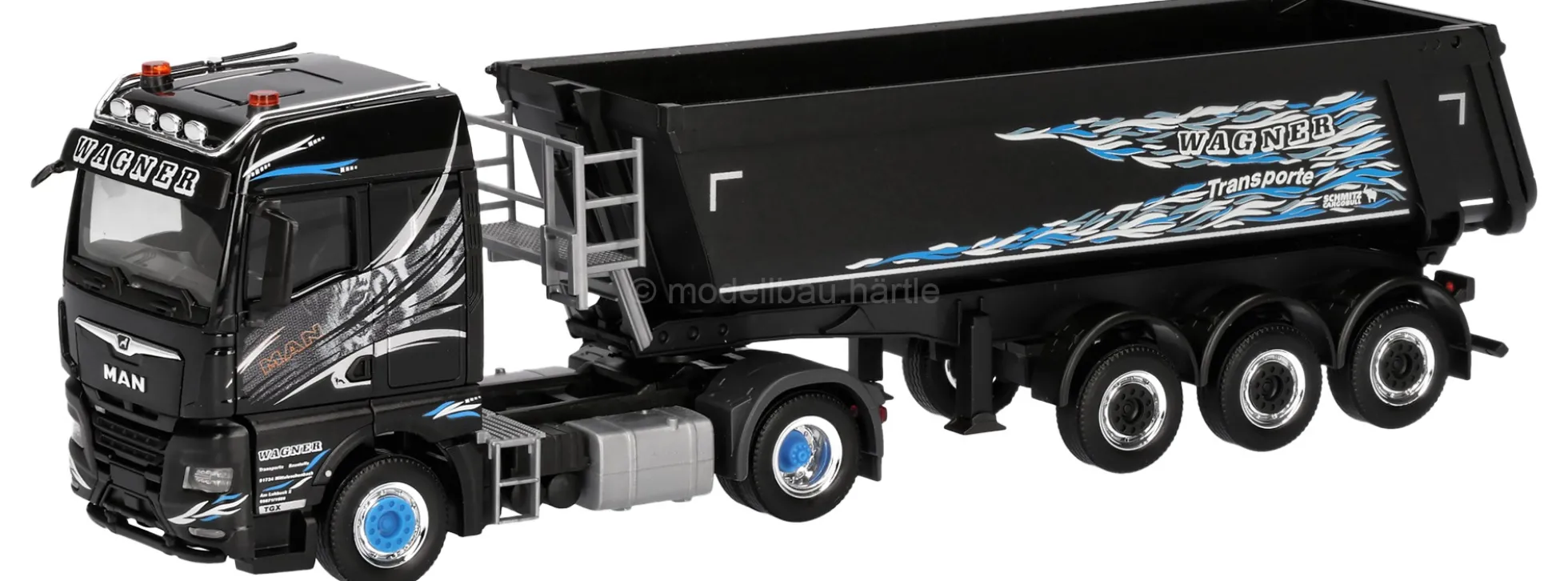 herpa 319928 MAN TGX GM Kipp-Sattelzug - Wagner | LKW-Modell 1:87