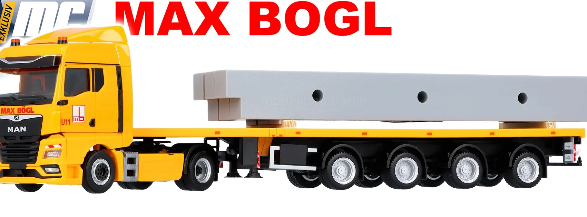 herpa 961745 MAN TGX GM Max Bögl mit Nebenträger | MC-Vedes | LKW-Modell 1:87
